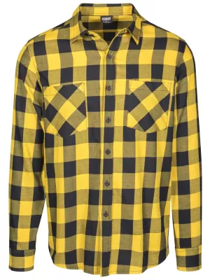 Pánská košile URBAN CLASSICS TB297 BLACK/HONEY