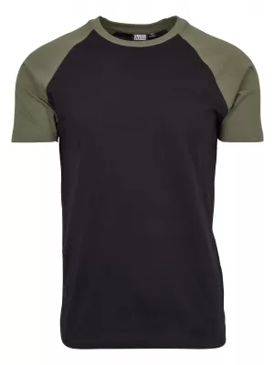 Pánské triko URBAN CLASSICS TB639 BLACK/OLIVE