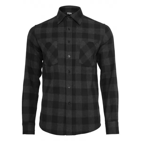  Pánská košile URBAN CLASSICS TB297 BLACK/CHARCOAL 