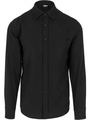 Pánská košile URBAN CLASSICS TB297 BLACK/BLACK