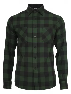 Pánská košile URBAN CLASSICS TB297 BLACK/FOREST