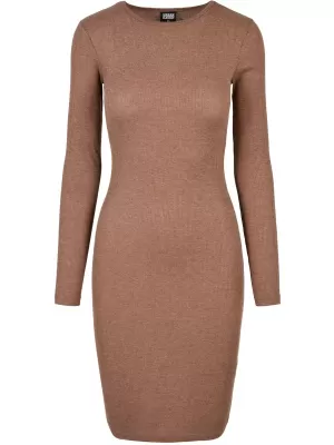 Dámské šaty URBAN CLASSICS TB1340 DARK KHAKI