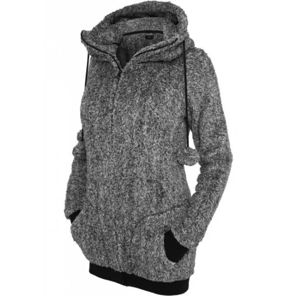  Dámská mikina URBAN CLASSICS TB616 BLACK/WHITE 