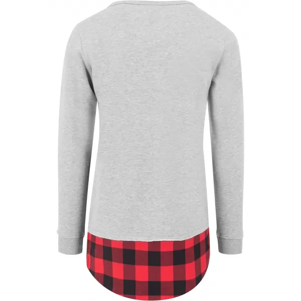  Pánská mikina URBAN CLASSICS TB1250 GREY/BLACK/RED 