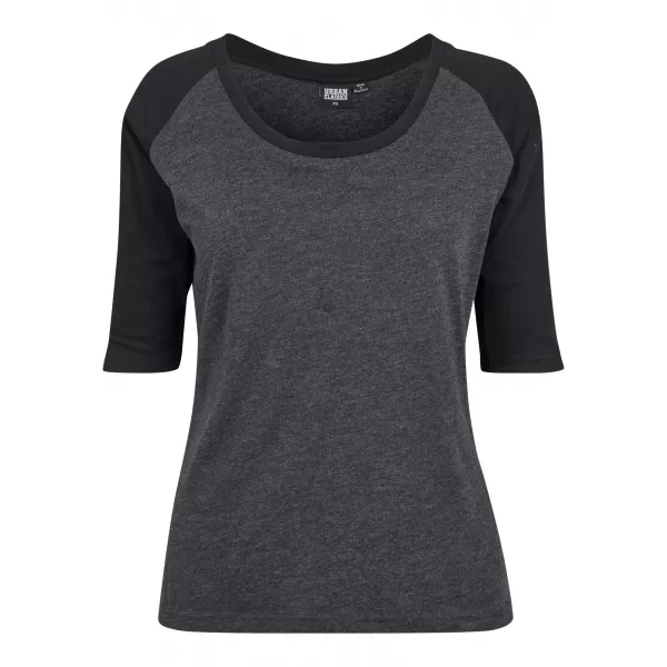  Dámské triko URBAN CLASSICS TB733 CHARCOAL/BLACK 