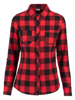 Dámská košile URBAN CLASSICS TB1280 BLACK/RED