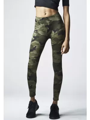 Dámské legíny URBAN CLASSICS TB1331 WOOD CAMO
