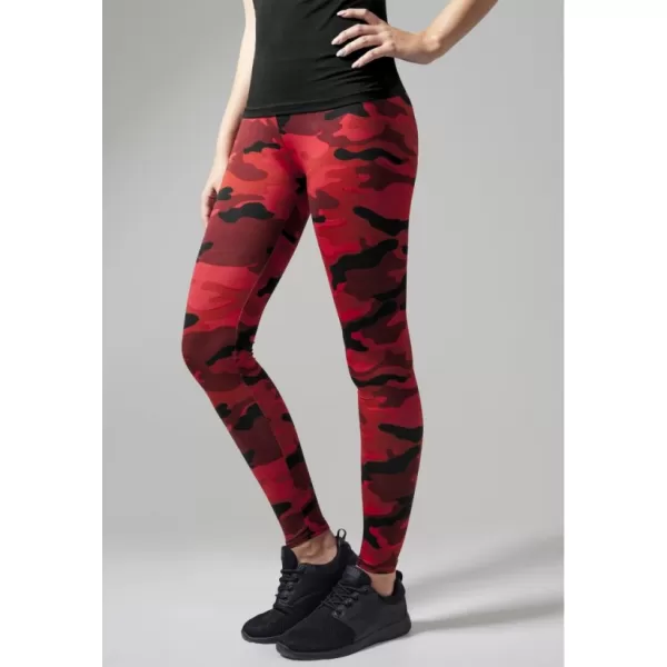  Dámské legíny URBAN CLASSICS TB1331 RED CAMO 