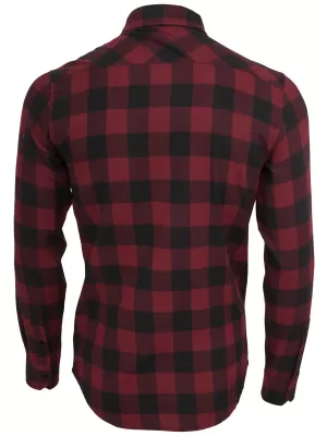 Pánská košile URBAN CLASSICS TB297 BLACK/BURGUNDY