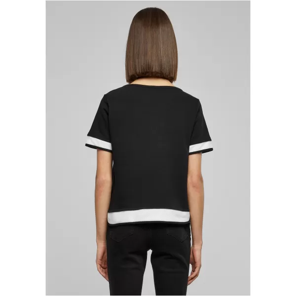  Dámské triko URBAN CLASSICS TB1197 BLACK/WHITE 