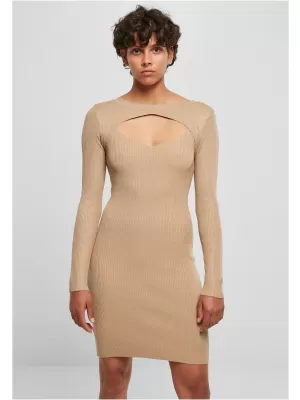 Dámské šaty URBAN CLASSICS TB1742 UNION BEIGE