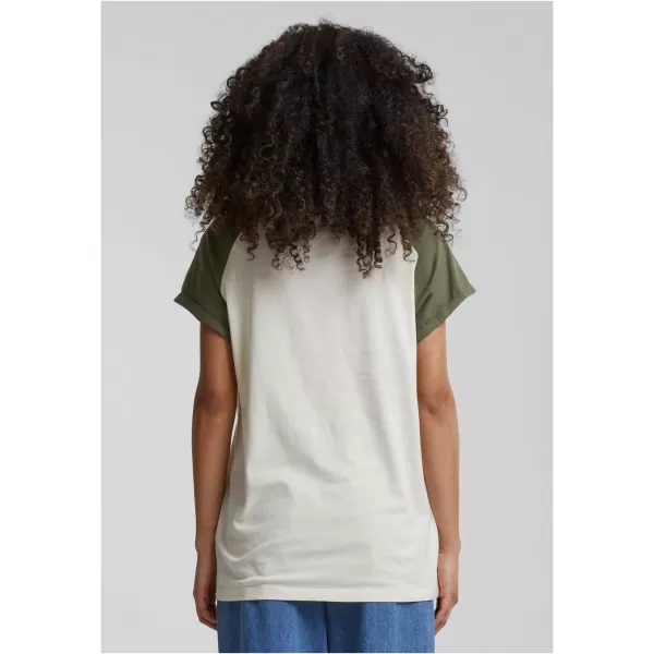  Dámské triko URBAN CLASSICS TB1913 WHITE SAND/OLIVE 