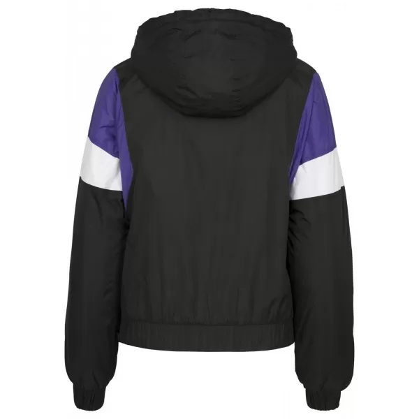  Dámská bunda URBAN CLASSICS TB2445 BLACK/ULTRA VIOLET/WHITE 