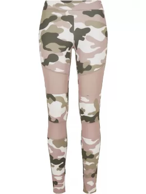 Dámské legíny URBAN CLASSICS TB1939 DUSK ROSE CAMO