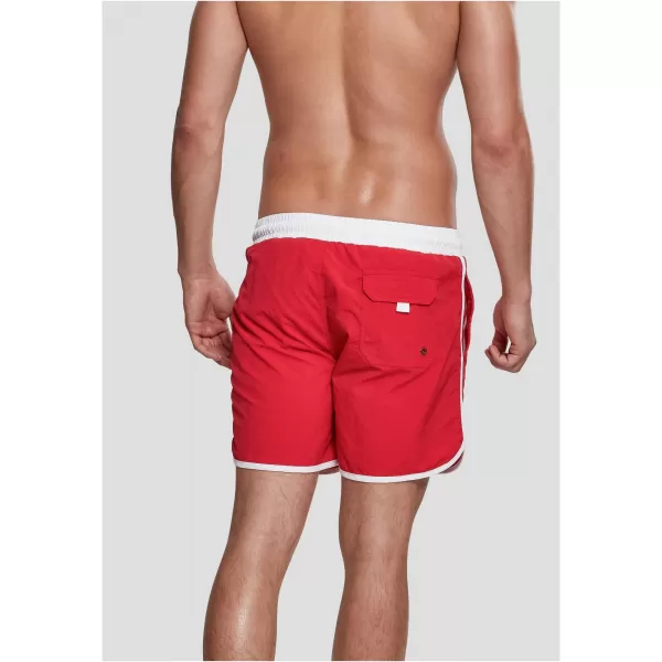  Pánské kraťasy URBAN CLASSICS TB2050 FIRE RED/WHITE 