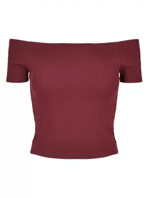 Dámské triko URBAN CLASSICS TB1500 RED WINE