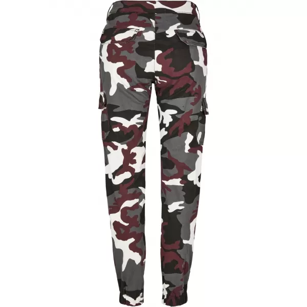  Dámské kalhoty URBAN CLASSICS TB3047 WINE CAMO 