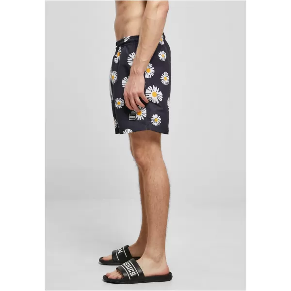  Pánské kraťasy URBAN CLASSICS TB2679 MIDNIGHT NAVY DAISY 