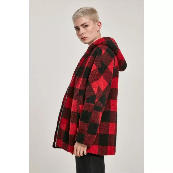  Dámská bunda URBAN CLASSICS TB3056 FIRE RED/BLACK 