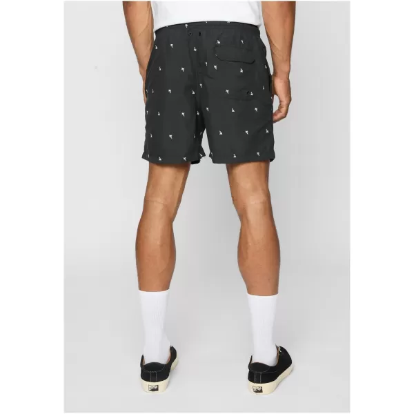  Pánské kraťasy URBAN CLASSICS TB2680 BLACK/PALM TREE 