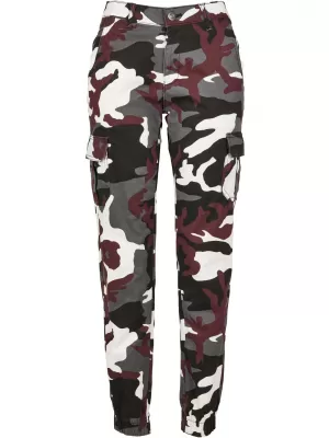 Dámské kalhoty URBAN CLASSICS TB3047 WINE CAMO