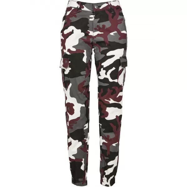  Dámské kalhoty URBAN CLASSICS TB3047 WINE CAMO 