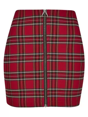 Dámská sukně URBAN CLASSICS TB2845 RED/BLACK