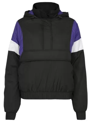 Dámská bunda URBAN CLASSICS TB2445 BLACK/ULTRA VIOLET/WHITE