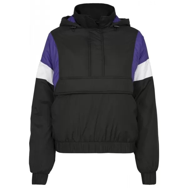 Dámská bunda URBAN CLASSICS TB2445 BLACK/ULTRA VIOLET/WHITE 