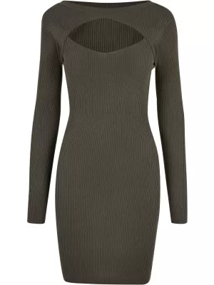 Dámské šaty URBAN CLASSICS TB1742 OLIVE