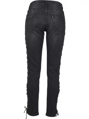 Dámské kalhoty URBAN CLASSICS TB2003 BLACK WASHED