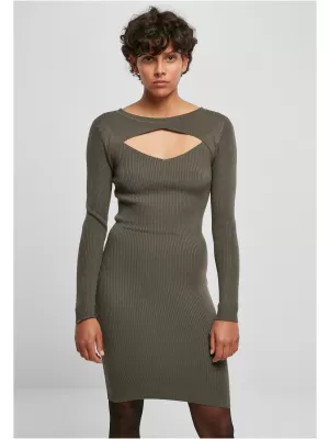 Dámské šaty URBAN CLASSICS TB1742 OLIVE