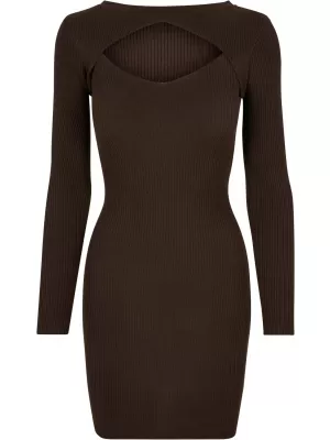 Dámské šaty URBAN CLASSICS TB1742 BROWN