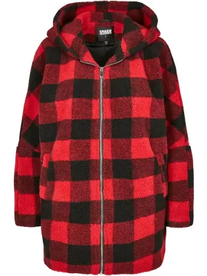 Dámská bunda URBAN CLASSICS TB3056 FIRE RED/BLACK