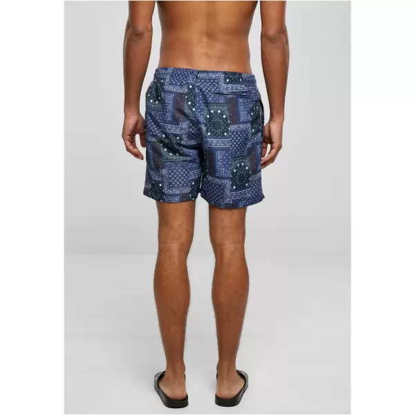  Pánské kraťasy URBAN CLASSICS TB2679 NAVY BANDANA AOP 