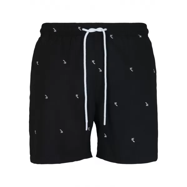  Pánské kraťasy URBAN CLASSICS TB2680 BLACK/PALM TREE 