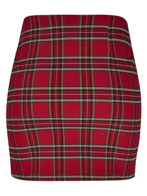 Dámská sukně URBAN CLASSICS TB2845 RED/BLACK