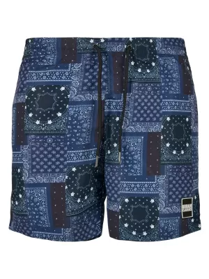 Pánské kraťasy URBAN CLASSICS TB2679 NAVY BANDANA AOP