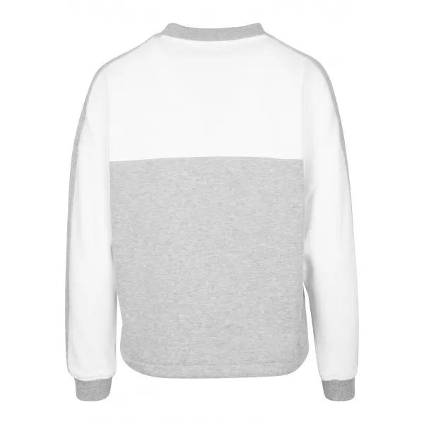 Dámská mikina URBAN CLASSICS TB1842 GREY/WHITE 