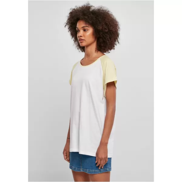  Dámské triko URBAN CLASSICS TB1913 WHITE/SOFT YELLOW 