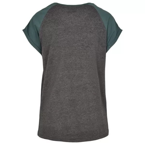  Dámské triko URBAN CLASSICS TB1913 CHARCOAL/BOTTLE GREEN 