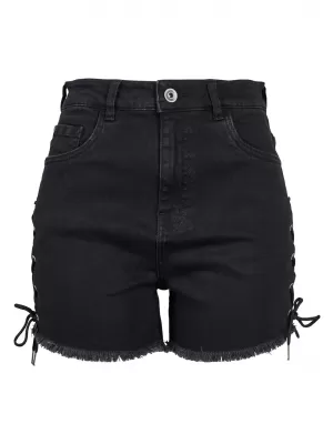 Dámské kraťasy URBAN CLASSICS TB2001 BLACK WASHED