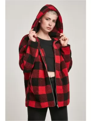 Dámská bunda URBAN CLASSICS TB3056 FIRE RED/BLACK