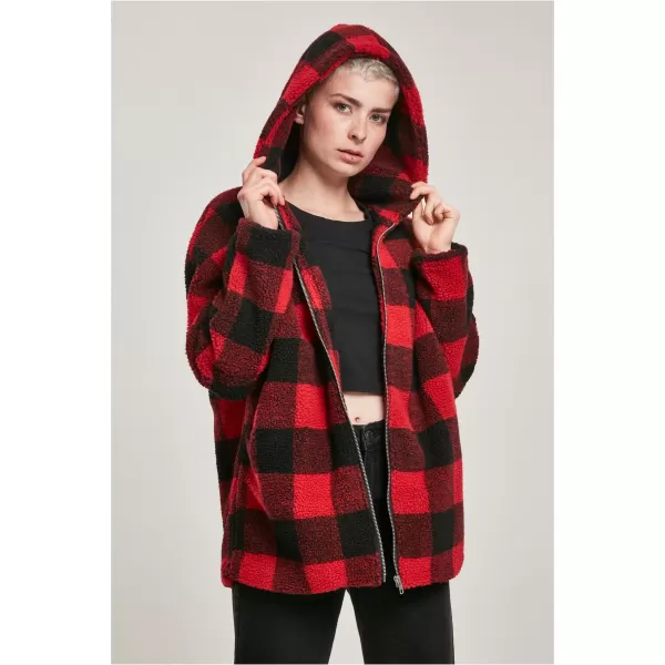  Dámská bunda URBAN CLASSICS TB3056 FIRE RED/BLACK 