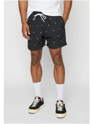 Pánské kraťasy URBAN CLASSICS TB2680 BLACK/PALM TREE