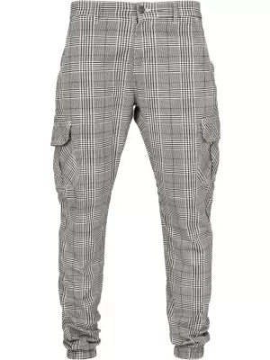 Pánské kalhoty URBAN CLASSICS TB3138 WHITE/BLACK