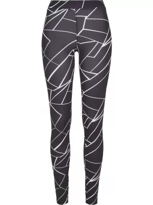 Dámské legíny URBAN CLASSICS TB3786 GEOMETRIC BLACK