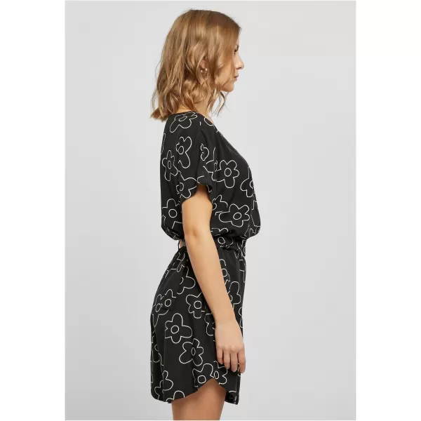  Dámský overal URBAN CLASSICS TB4096 BLACK FLOWER 