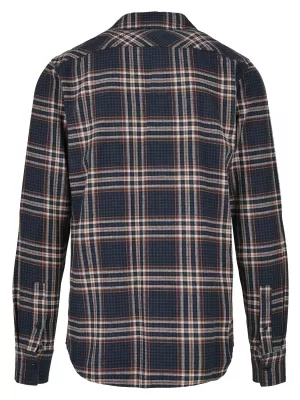 Pánská košile URBAN CLASSICS TB3807 DARK BLUE/RUSTRED