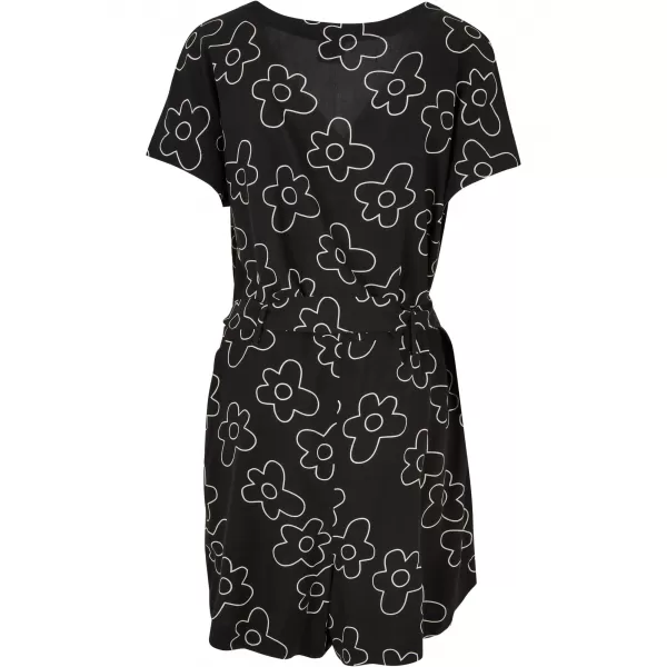  Dámský overal URBAN CLASSICS TB4096 BLACK FLOWER 